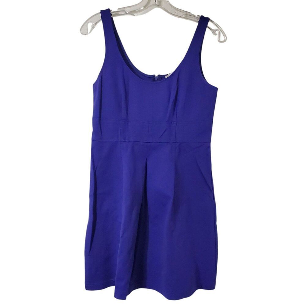 Ann Taylor Loft Size 0 Summer Dress Sapphire Blue Sleeveless Sheath